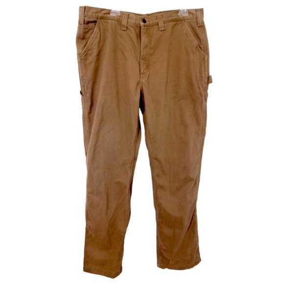 Carhartt Other - Carhartt Carpenter Work Pants Flannel Lined Relaxed Fit Men's 38x34
